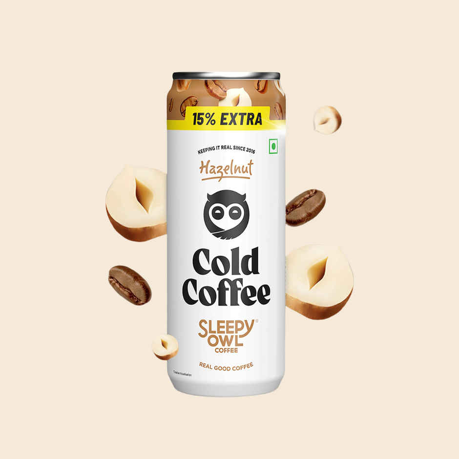 Sleepy Owl Hazelnut Cold Coffee Can | Ready to Drink Coffee Beverage