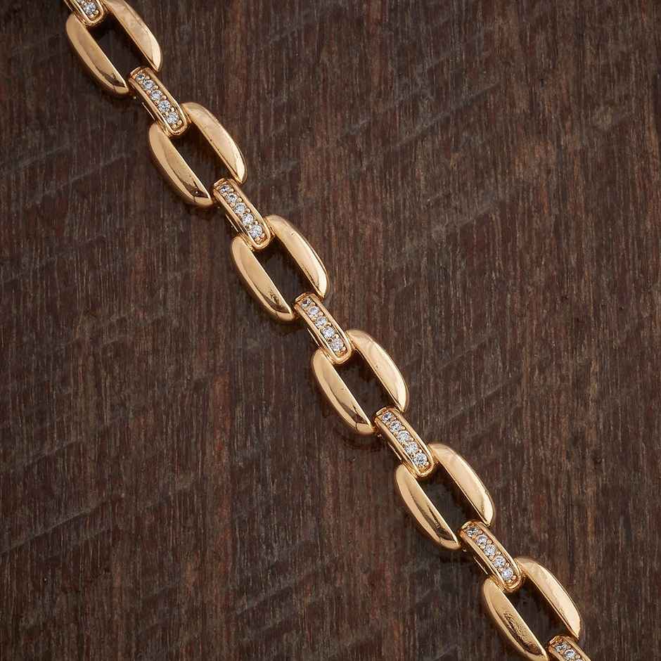 Kushal s Fashion Jewellery White Gold-Plated Party Zircon Bracelet | 443009