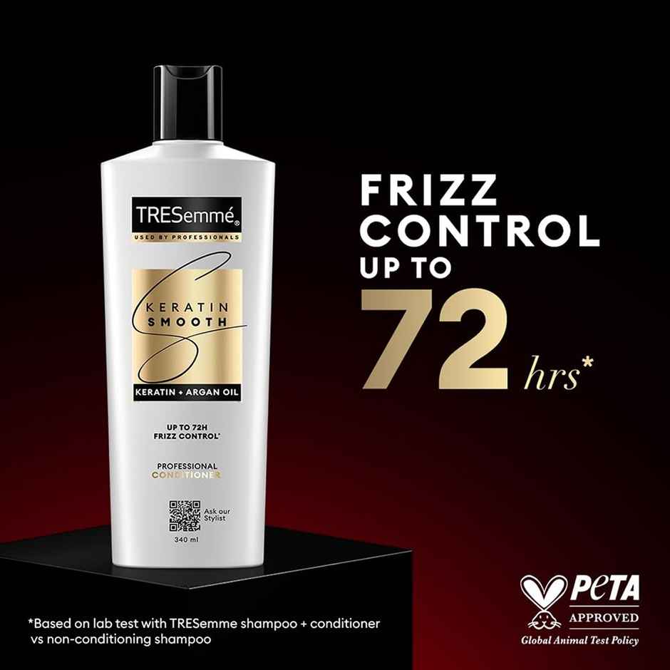 TRESemme Keratin Smooth Anti-Frizz Conditioner with Keratin & Argan Oil for Dry, Frizzy Hair