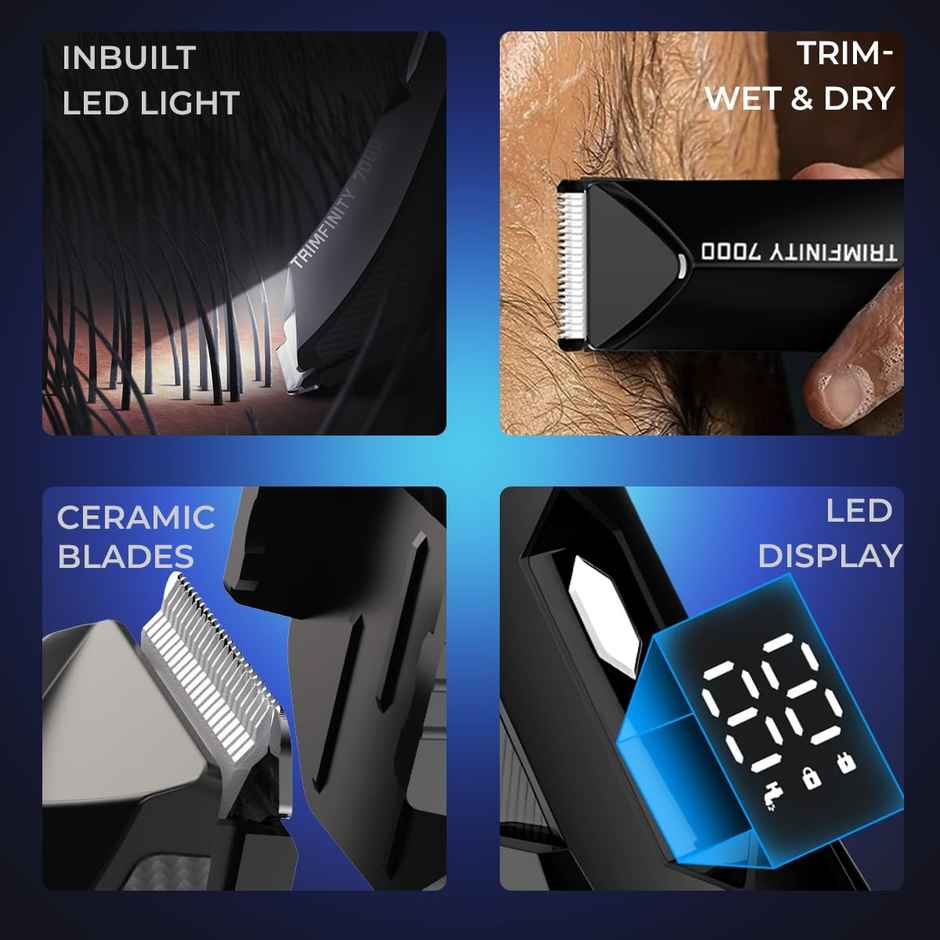 Urbangabru Trimfinity 7000 Body Trimmer | Waterproof, Ceramic Blades, Rechargeable