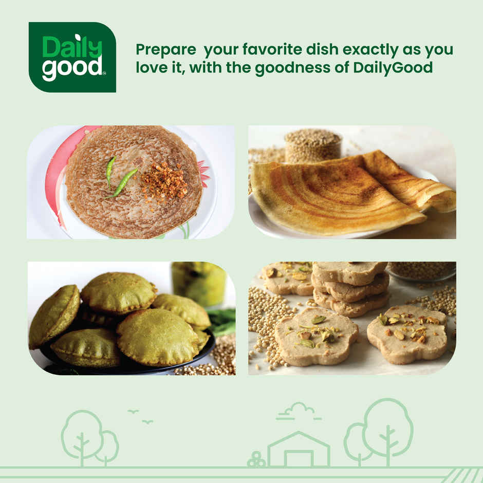 Daily Good Jowar Flour / Sorghum Millet(500gms), Daily Good Ragi / Finger Millet Flour(500gms) & Daily Good Bajra / Pearl Millets(500gms) & Daily Good Kangi / Foxtail Millet(500gms) Combo