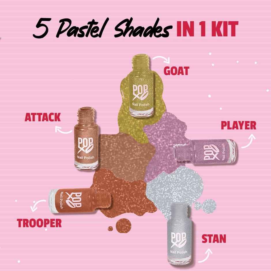 Myglamm Popxo Makeup Collection Mini Kit Nail Paint - Vibin