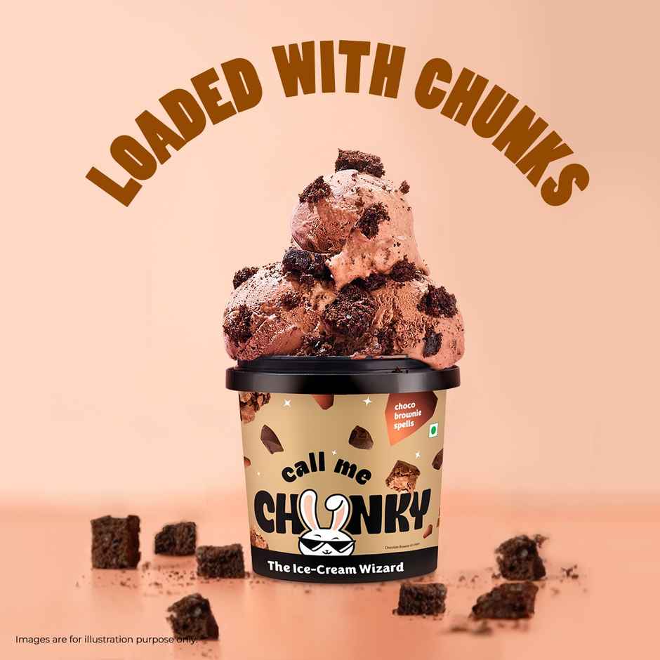 Call Me Chunky Choco Brownie Spells Ice Cream Tub