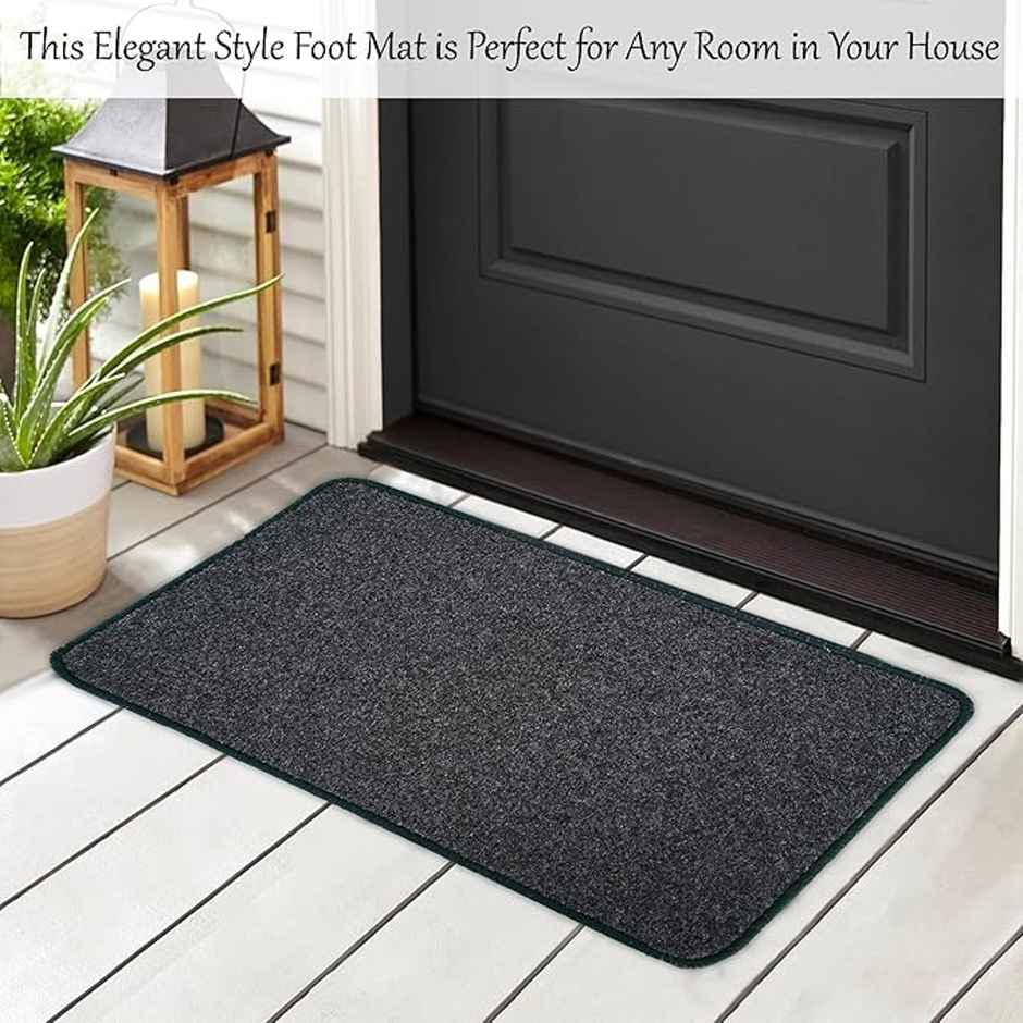 Kuber Industries Microfibre Anti-Skid Door Mats | Maroon & Grey | Pack of 2
