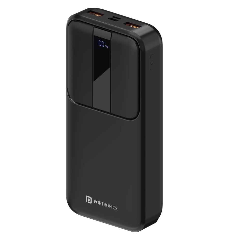 Portronics Power D 20K 20000 mAh Power Bank With 22.5W Max Output - Black