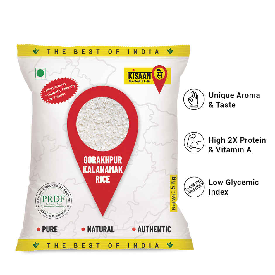 KisaanSay Sugar Free Aromatic Rice (Kalanamak Rice)