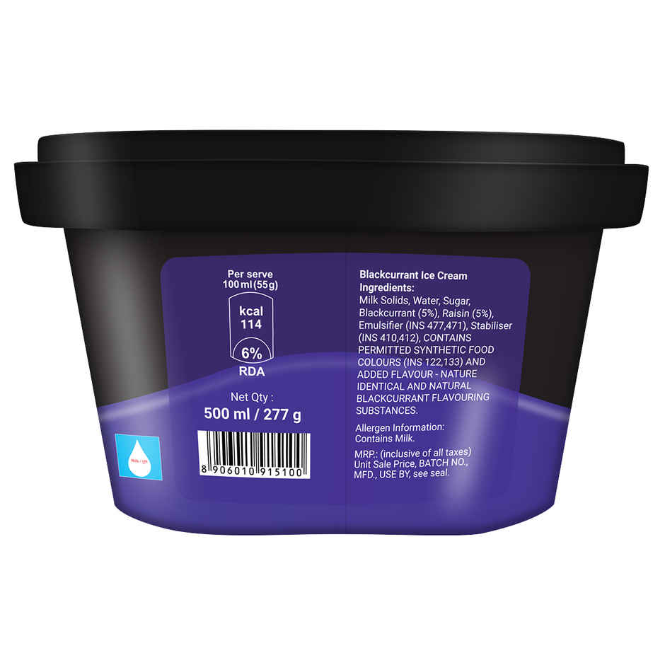 Dairy Day Black Currant Ice Cream Tub | Fruity & Creamy
