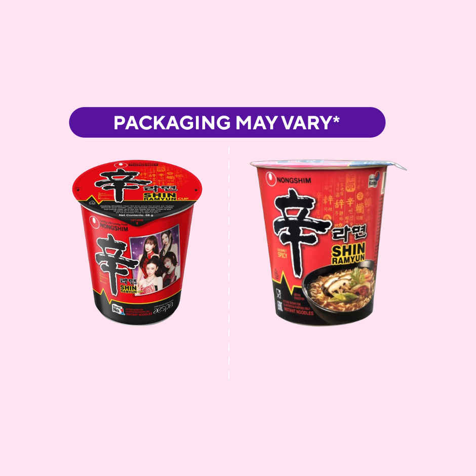 Nongshim Korean Shin Ramyun Cup Noodle Soup Veg