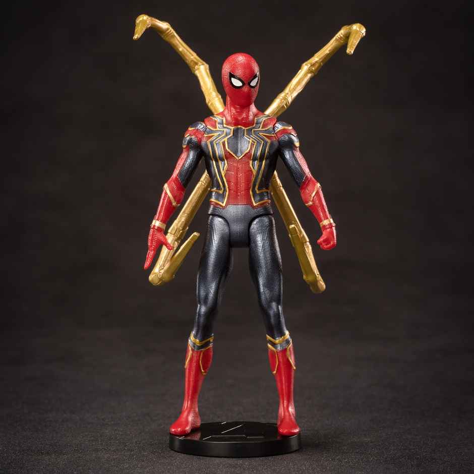 Striders Licensed Marvel Iron Spiderman Action Figure Toy with Stand | 7 inch