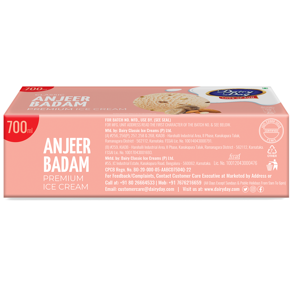 Dairy Day Anjeer Badam Ice Cream Tub