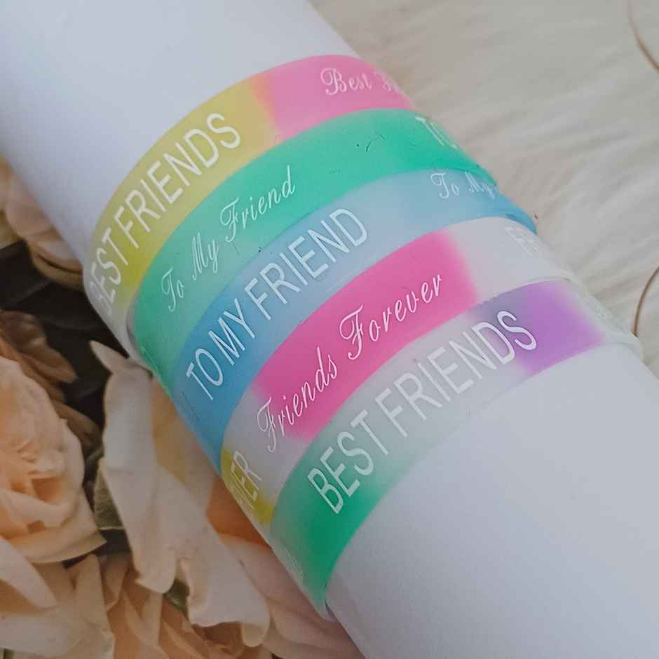 Friendship Bands Rubber Pastel Colour Multi | Assorted | Pack Of 5 | Gullak