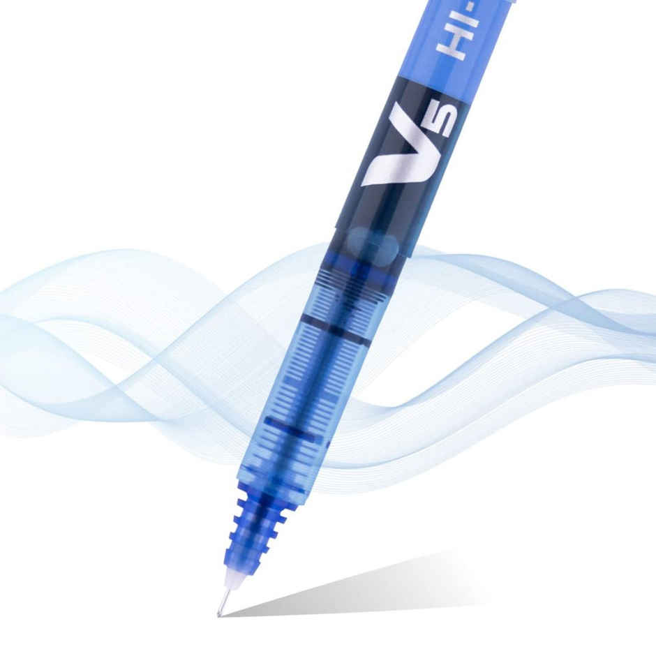 Pilot 10118379 Pilot Hi-Techpoint V5 Roller Pen (Blue)- 5 Pieces