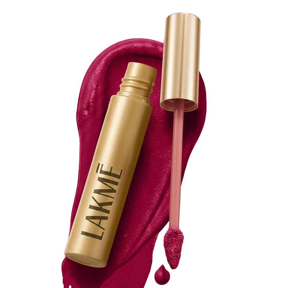 Lakme Double Duty Lip & Cheek Mousse Matte Lipstick & Soft Blush, Rosy Plum