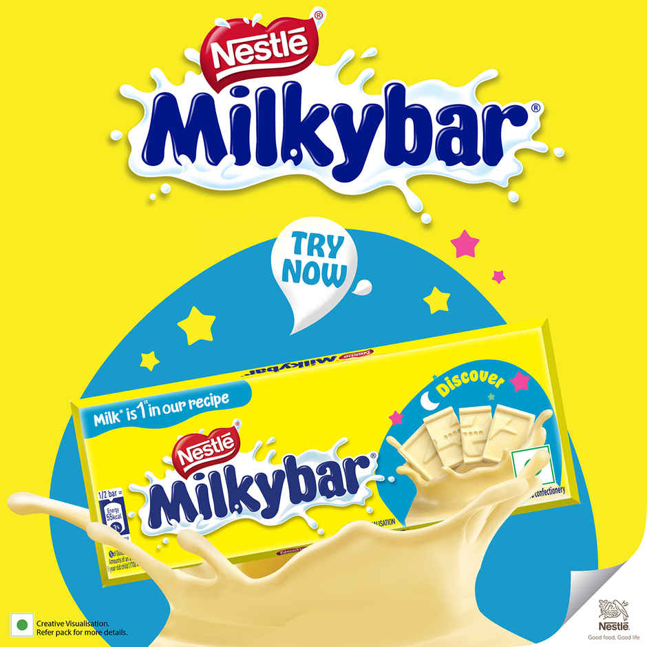 Nestle Milkybar Chocolate, Yummy Creamy Treat, Made with Milk