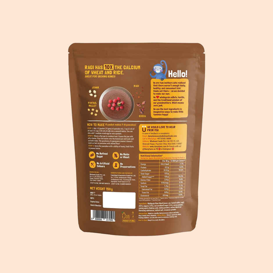 Slurrp Farm Chocolate Millet Pancake Mix | No Maida