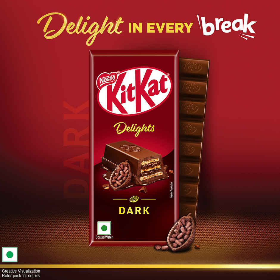 Nestle KitKat Delights Dark Choco Coated Wafer Chocolate Bar