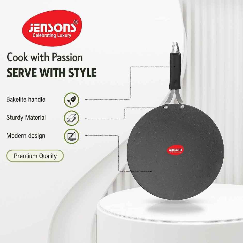 Jensons Pro Wellness Concave Tawa 25 cm Induction Compatible