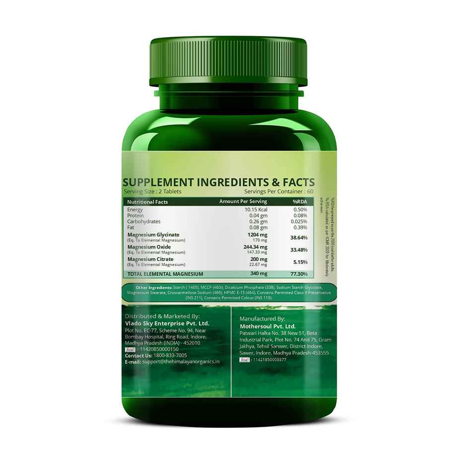 Himalayan Organics Magnesium Citrate 120 VEGetarian Tablets