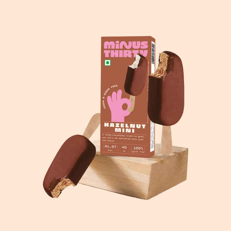 Minus Thirty Hazelnut Mini Ice Cream Stick | Vegan & Sugar Free
