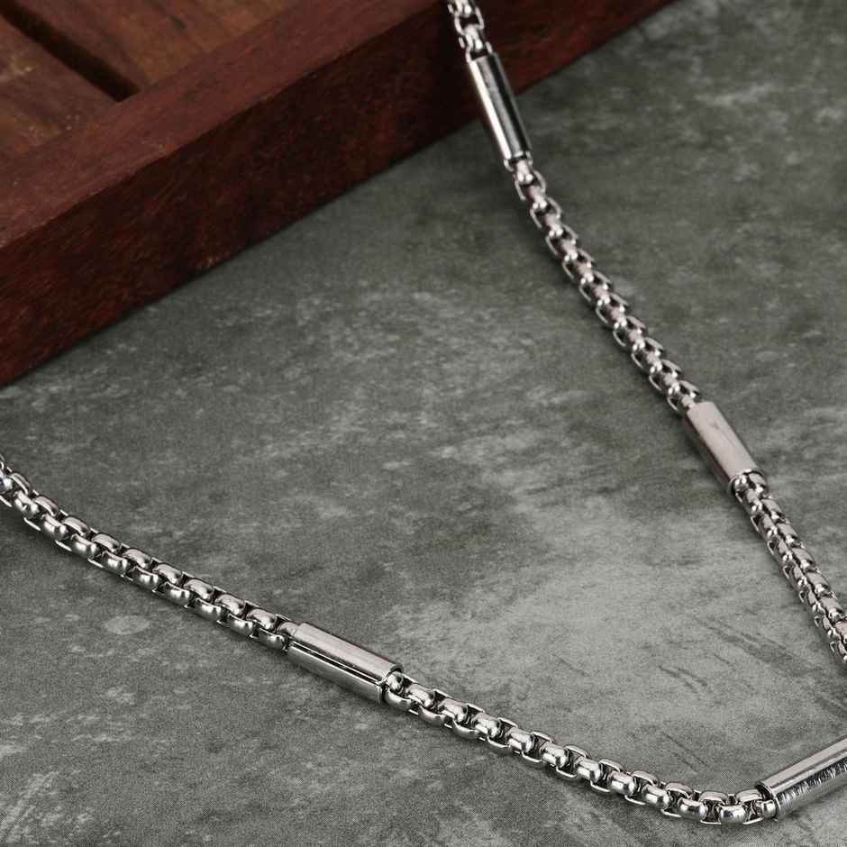 Fashion Frill Men's Interlink Chain Silver 22 Inches