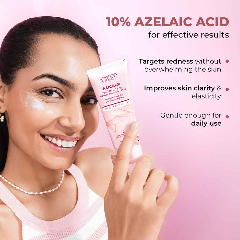 Conscious Chemist 10% Azelaic Acid Face Cream For Redness Relief & Acne Treatment