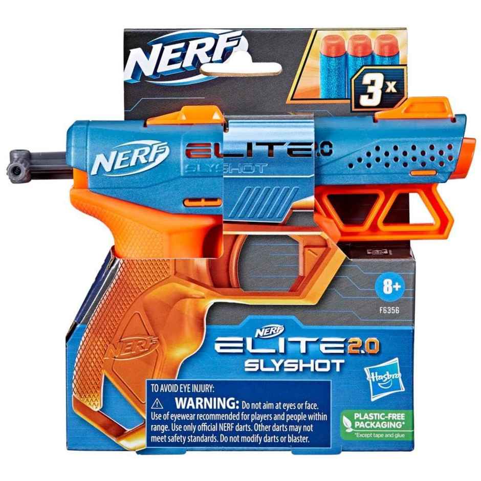 Nerf Elite 2.0 Sly Shot Blaster: Compact Foam Dart Shooter for Fun Play | Toy Gun