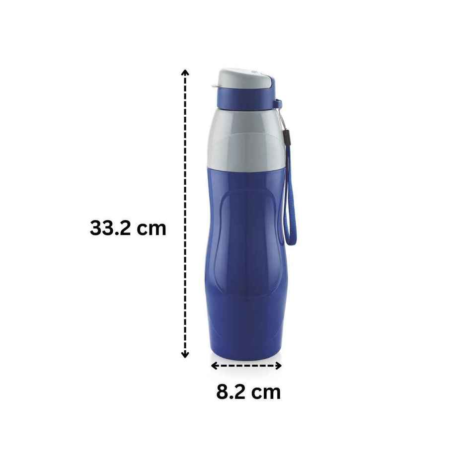 Cello Puro Sports Plastic Water Bottle | Keeps Content Cold | Colour May Vary | 720 ml