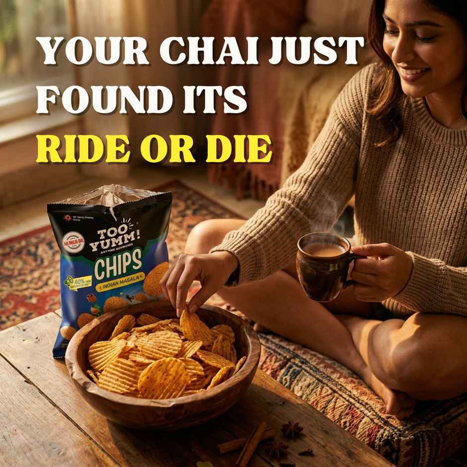 Too Yumm Indian Masala Potato Chips, 40% Less Saturated Fats, No Palm Oil Healthy Spicy Chips