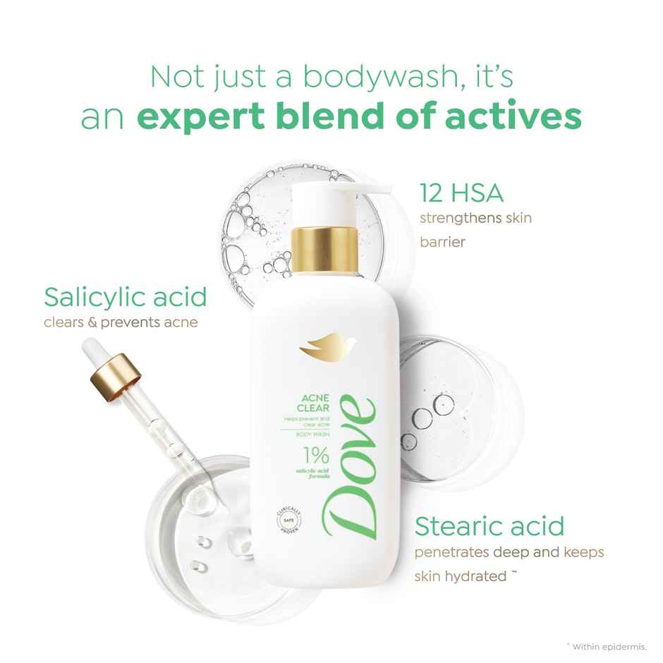 Dove 1% Salicylic Acid Formula Acne Clear Serum Body Wash