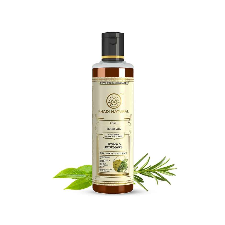 Khadi Natural Henna Rosemary Hair Oil For Hair Growth | Free From Mineral Oil