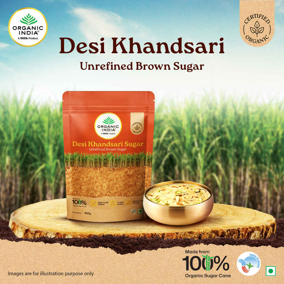 A Tata Product - Organic India Desi Khandsari Sugar (Unrefined Brown Sugar)