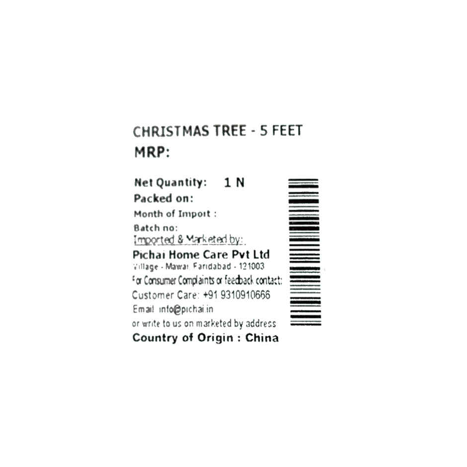 Artificial Christmas Tree | 5 ft Tall | Ideal for Home, Office & Party Decor | Picfest