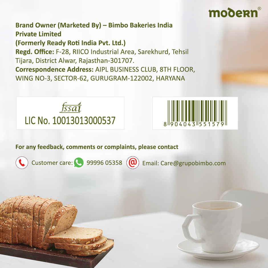 Modern Multigrain Bread - 13 Grains & Seeds (Zero Maida)