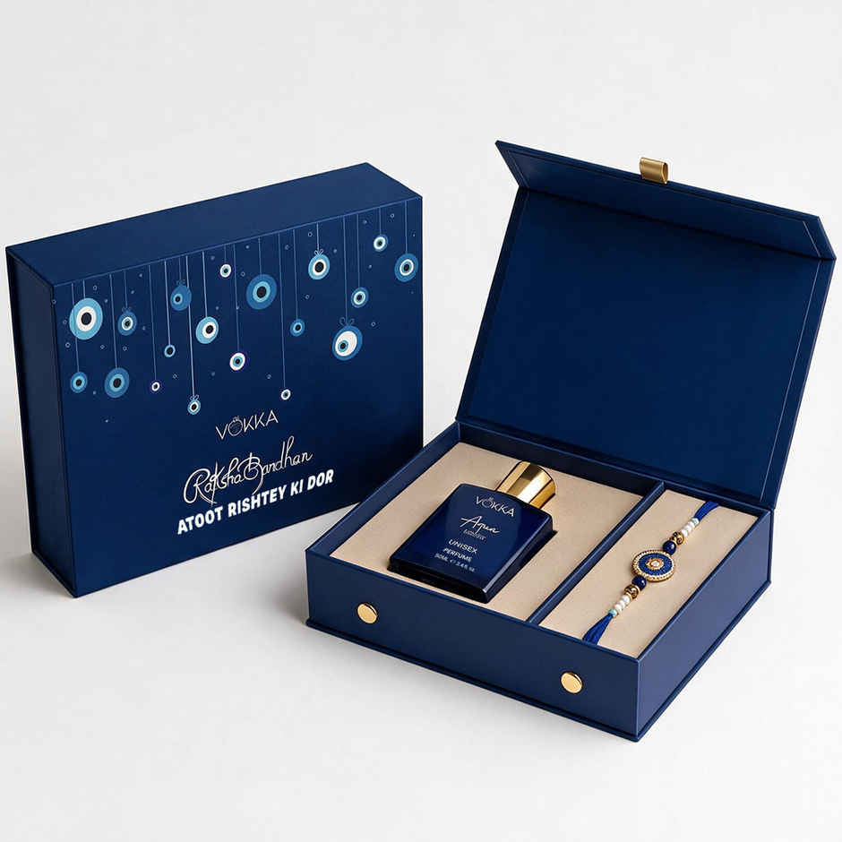 Vokka Raksha Bandhan Gift Set | Aqua Perfume & Premium Rakhi for Brother