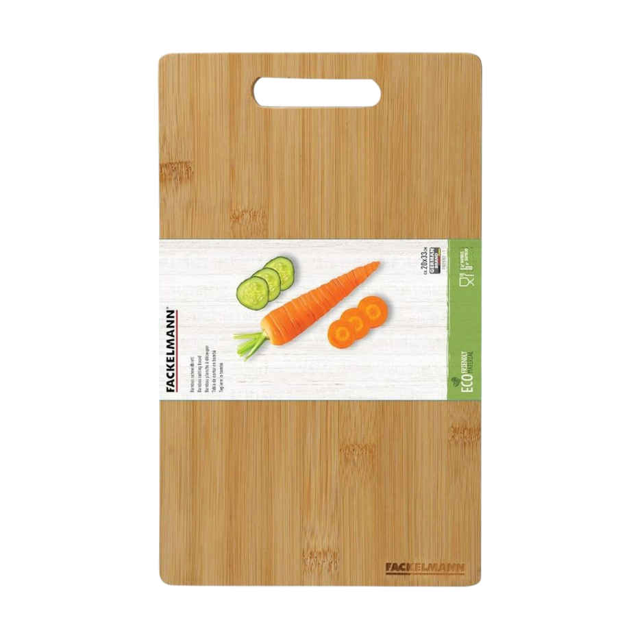Fackelmann Bamboo Chopping Board 33x20 CM Natural | Eco-Friendly Kitchen Essential | BPA Free 1.0 PIECE