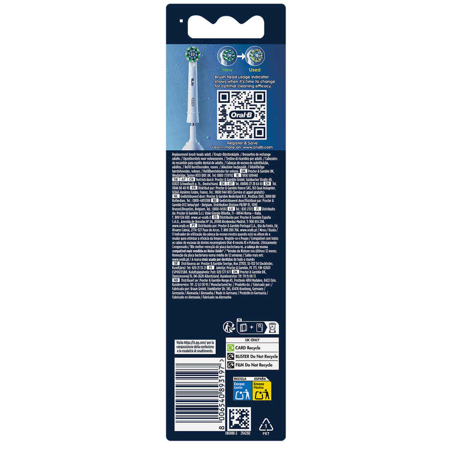 Oral-B CrossAction Refill Heads for Electric power toothbrush