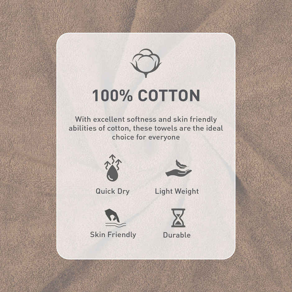Mytrident Urban Comfort Cotton Bath Towel | Coconut Shell