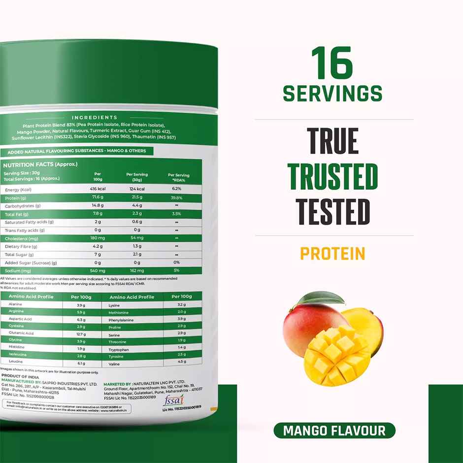 NATURALTEIN Vegan Protein Mango