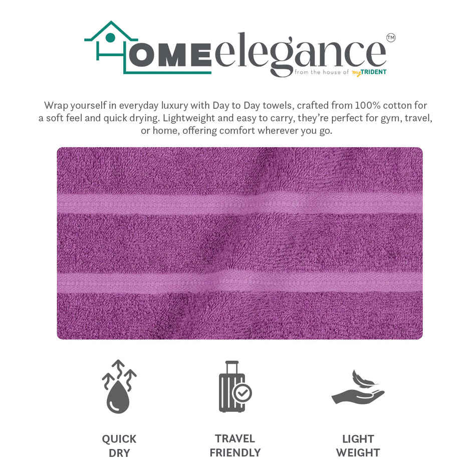 Home Elegance by myTrident Day to Day Bathtowel | 340 GSM | Plum