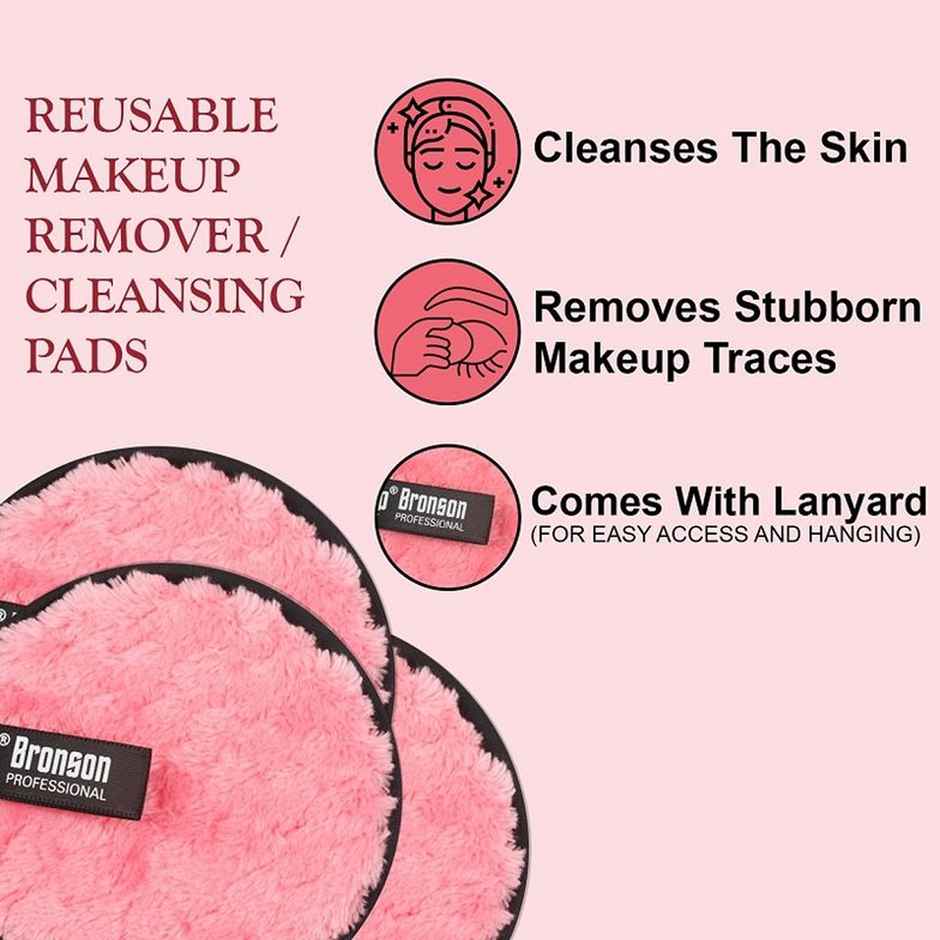 Bronson Professional Reusable Makeup Remover Cleansing Pad For Face & Eyes | Big Size