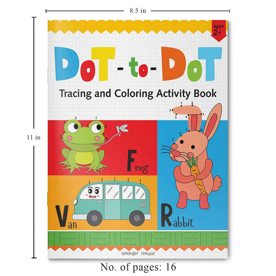 Preschool Activity Book Dot-To-Dot - Tracing And Coloring Activity Book For Kids