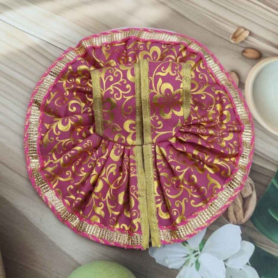 Gullak Laddu Gopal Foil Print Poshak | Rani | Size 4