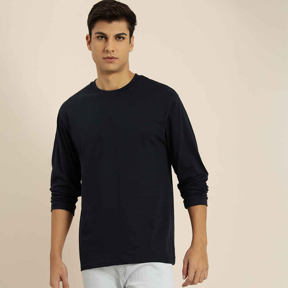 Dillinger Men's T-shirt Long Sleeve Oversized | DMOVFS067NVY | Navy - L