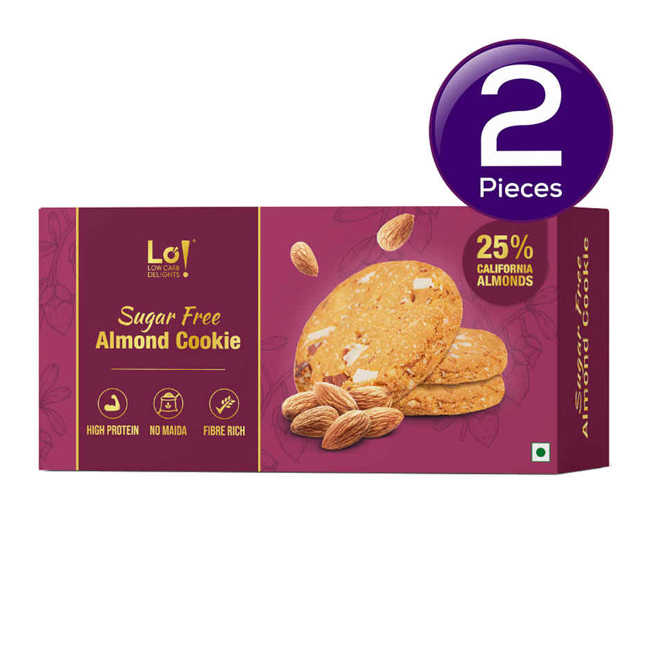 Lo! Foods Almond Sugar Free Biscuits | 25% Real Almond Cookies Combo