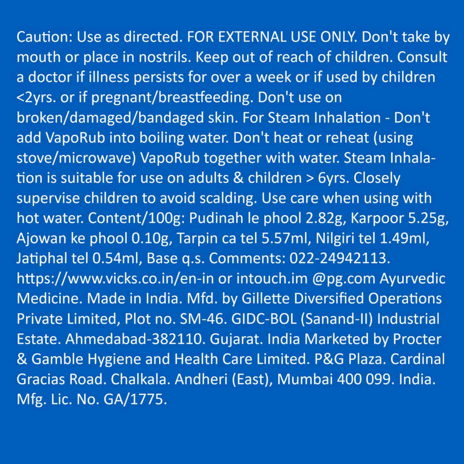 Vicks Vaporub - Relief for Cold, Cough, Congestion Combo