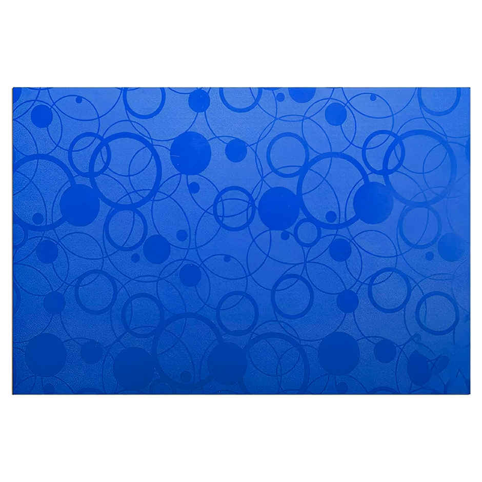 Kuber Industries Pack of 6 Circle Design Waterproof PVC Refrigerator Drawer Mat|48 x 33 CM | Blue