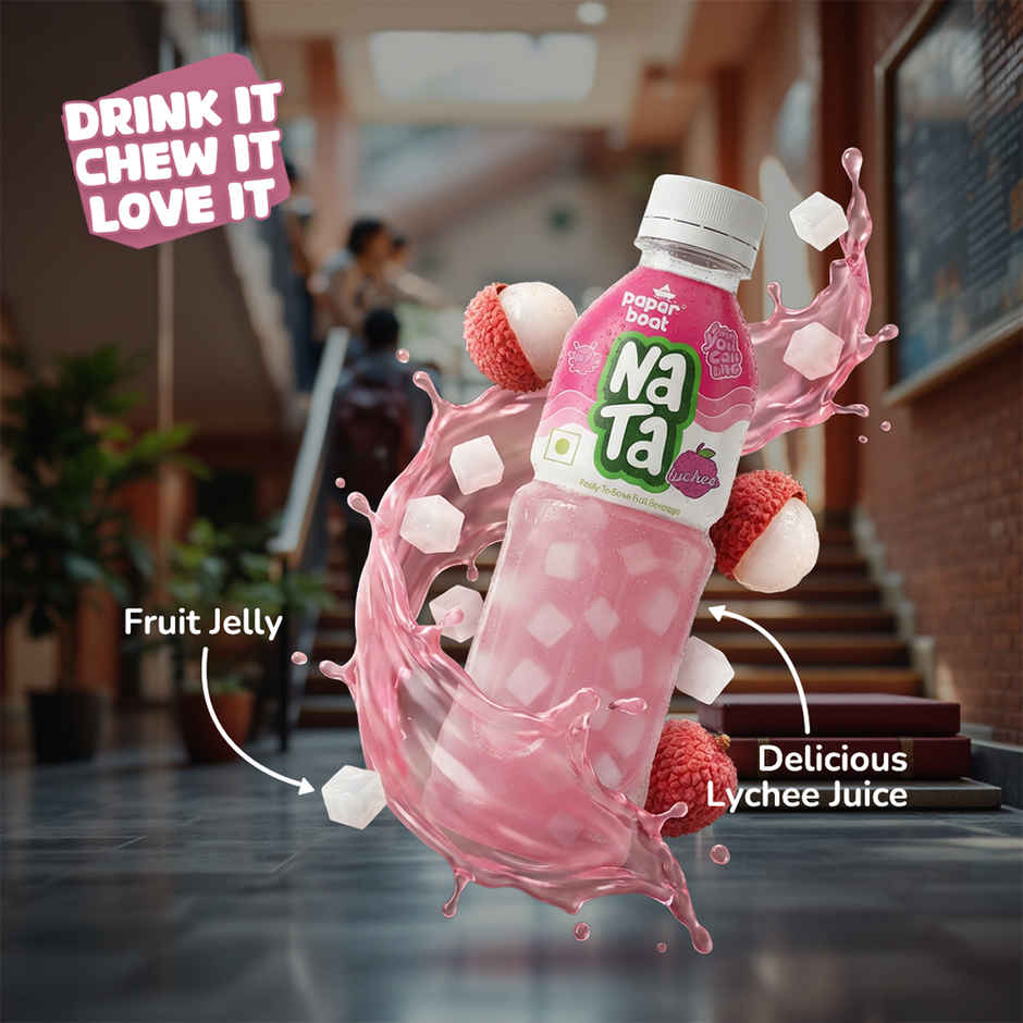 Paper Boat Lychee Fruit Juice | Juicy Sips, Chewy Bites | Refreshing Summer Drinks Combo