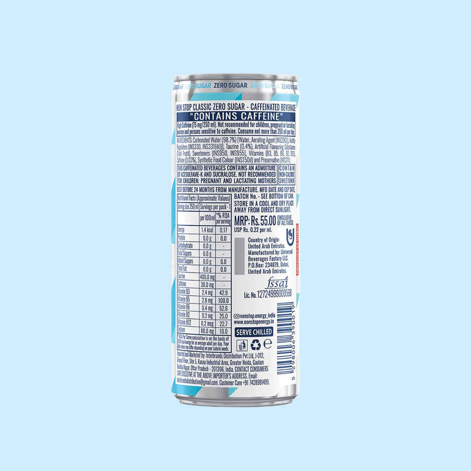 NON Stop Classic Zero Sugar Energy Drink