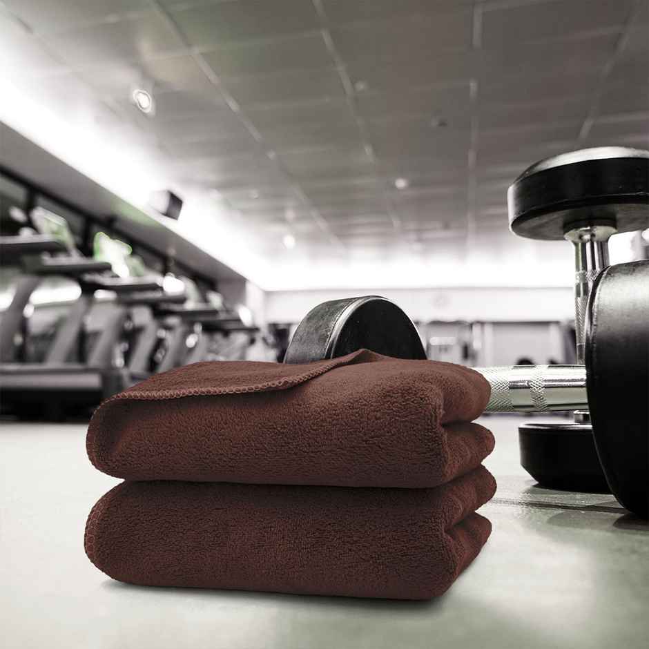 Sassoon Microfiber Gym-Sports Towel | Cocoa | 40 x 60 cm