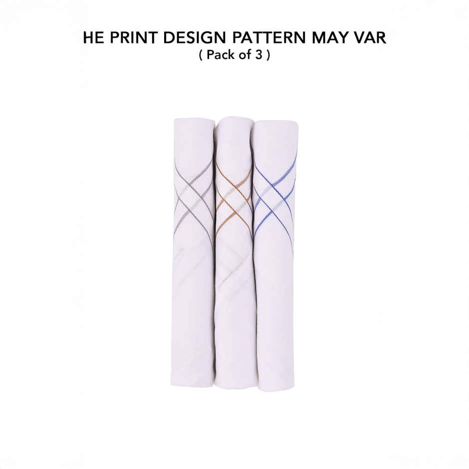 One8 Men's Solid Cotton Handkerchief | Multicolour